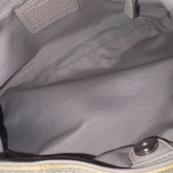 Coach Gray and Cream Shoulder Bag - Picture 7 of 10